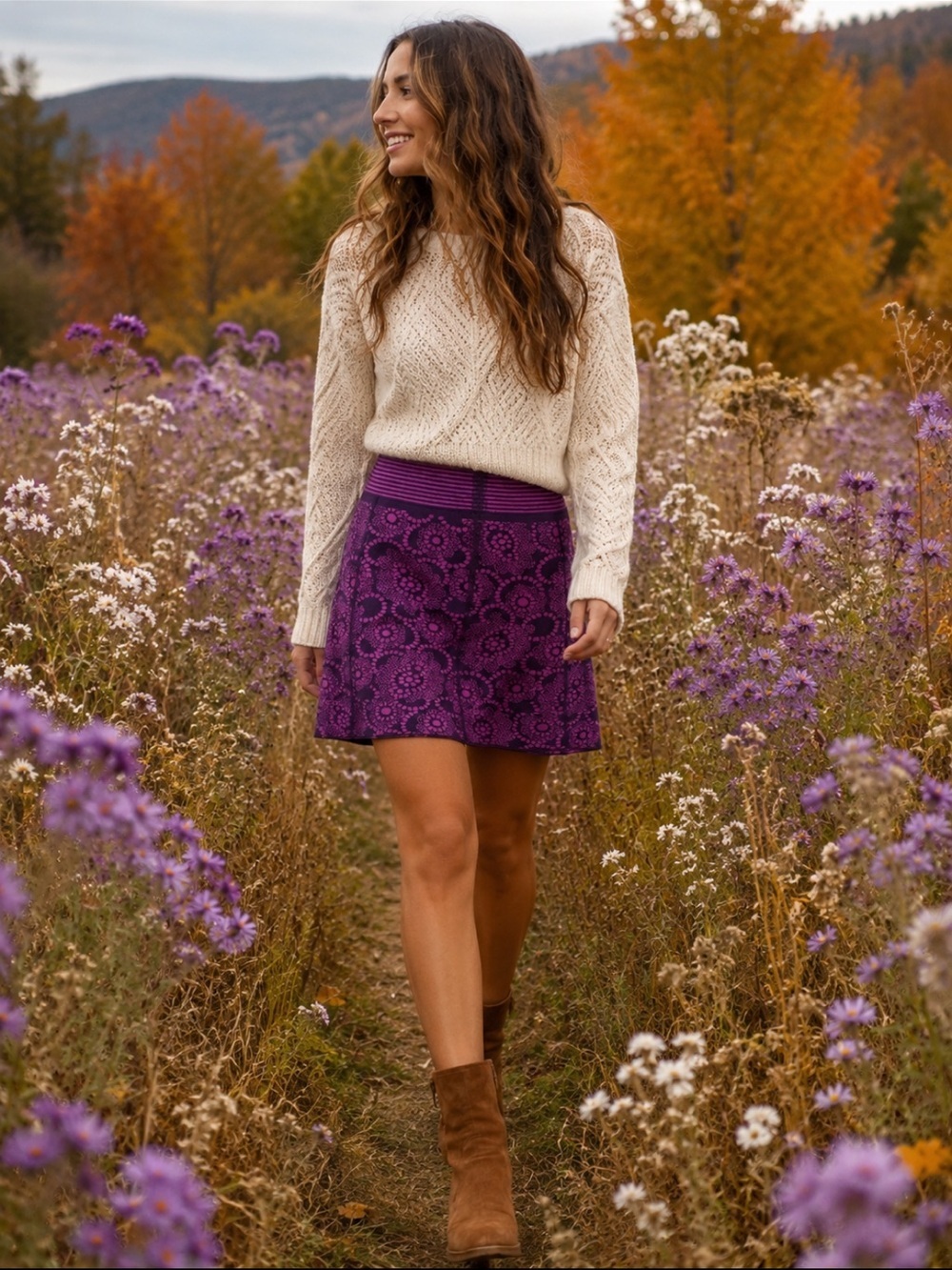 PRETTY PURPLE TITLE NINE MEDIUM “SWEATER” SKIRT